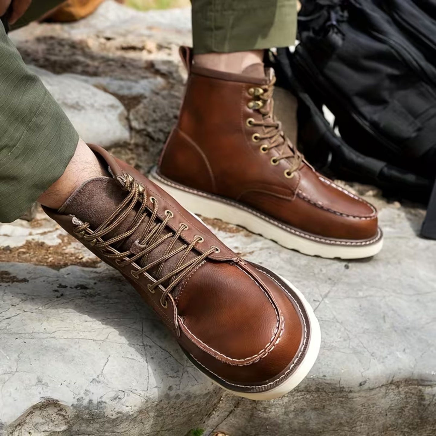 Classic Moc Toe Work Boots | Zyphhra