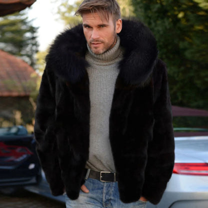Fur Collar Faux Fur Jacket | Zyphhra