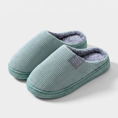 Ribbed Plush House Slippers | Zyphhra