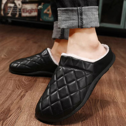 Quilted Plush-Lined House Slippers | Zyphhra
