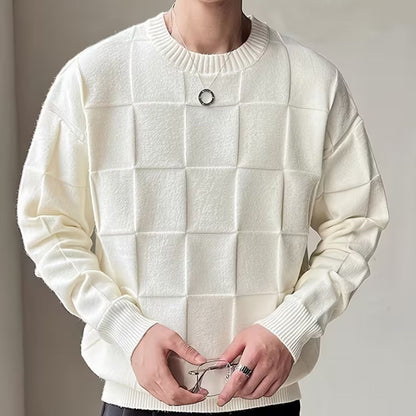 Textured Knit Crew Neck Jumper | Zyphhra