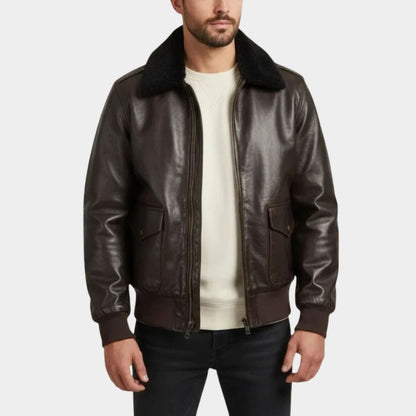 Leather Aviator Jacket | Zyphhra
