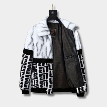 Colour Block Faux Fur Jacket | Zyphhra