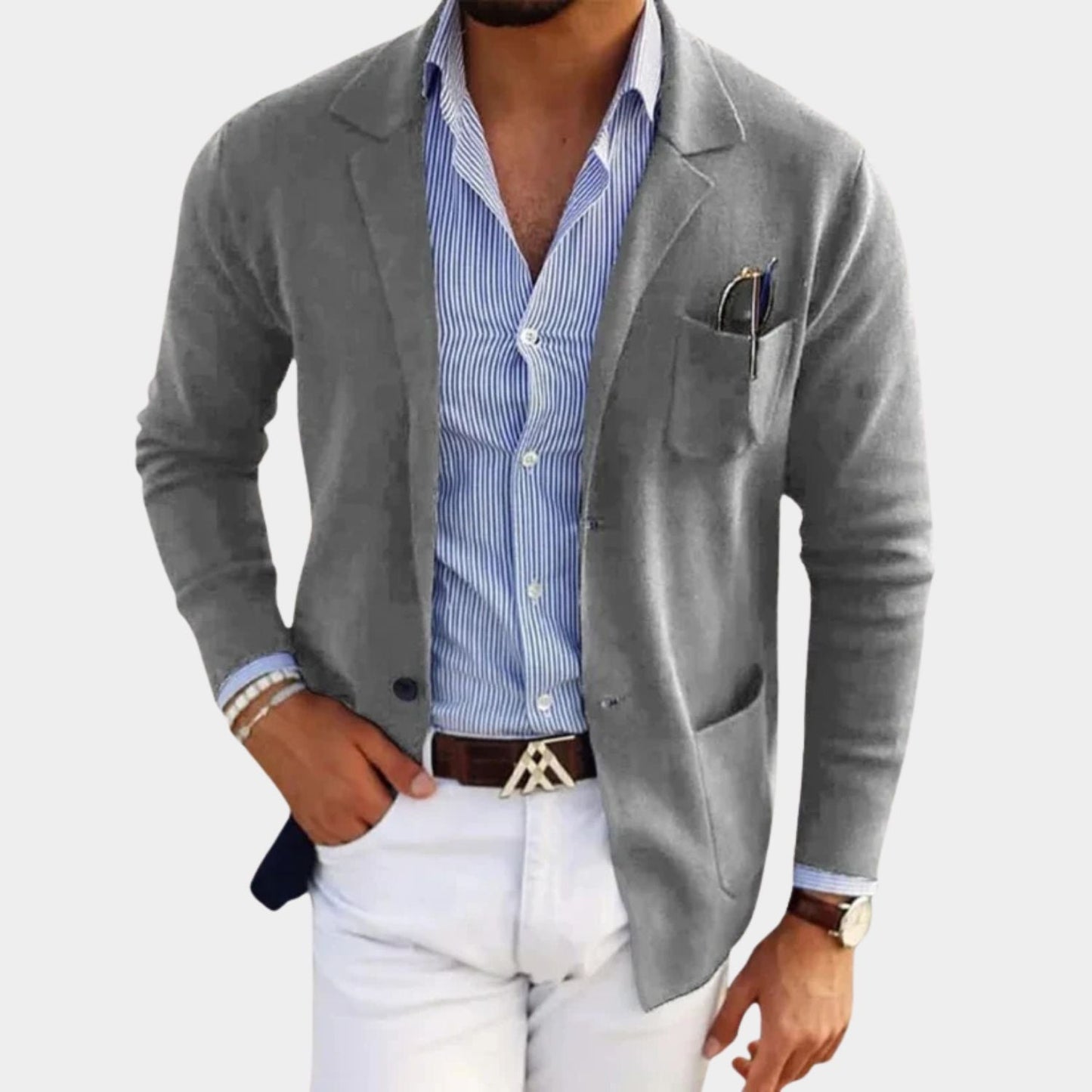 Tailored Lapel Knit Cardigan | Zyphhra