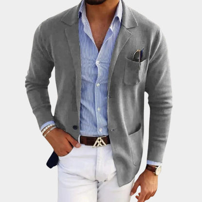 Tailored Lapel Knit Cardigan | Zyphhra