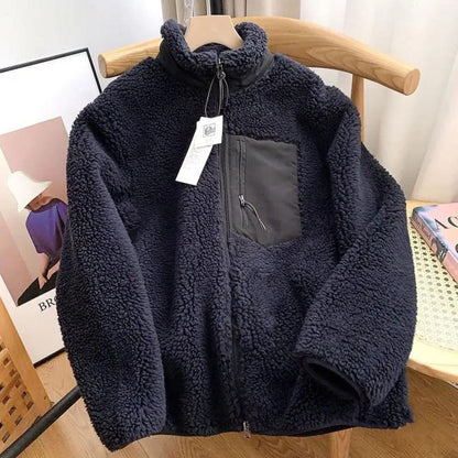 Plush Stand-Collar Fleece Jacket | Zyphhra