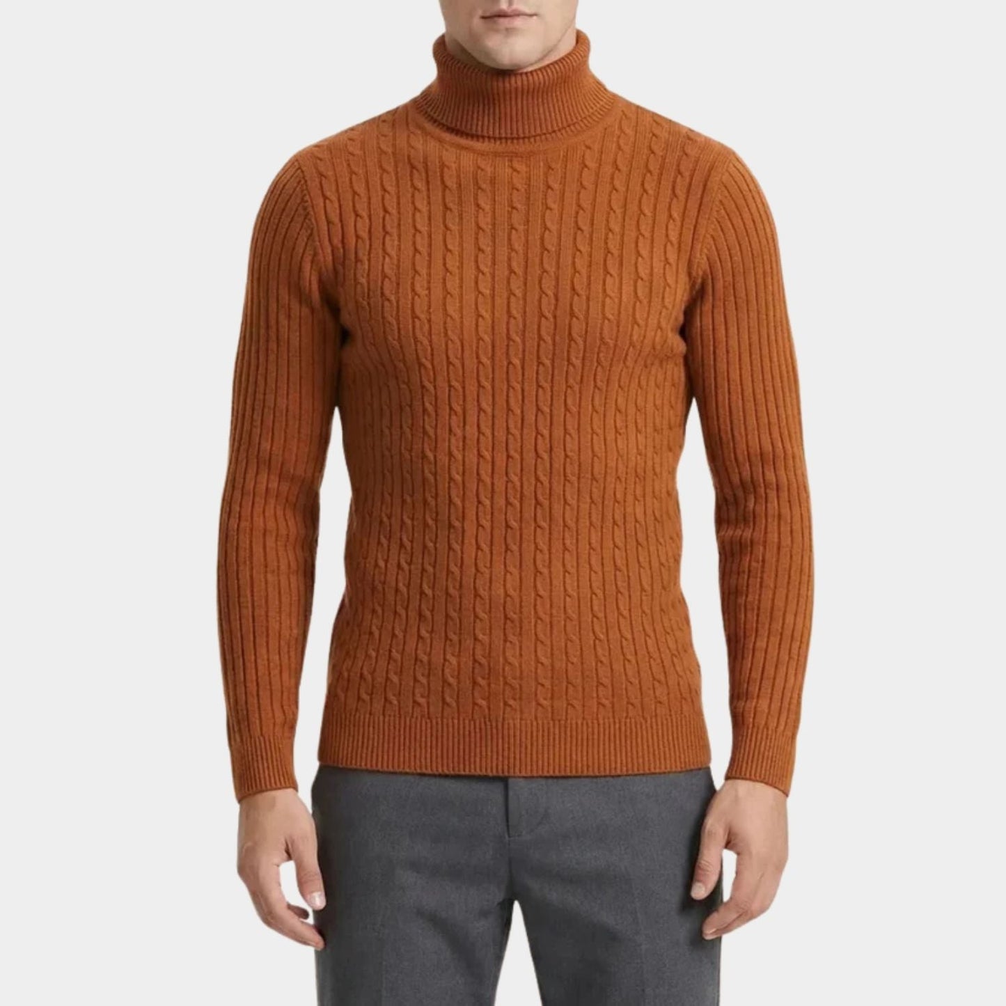 Cable Knit Roll Neck Jumper | Zyphhra