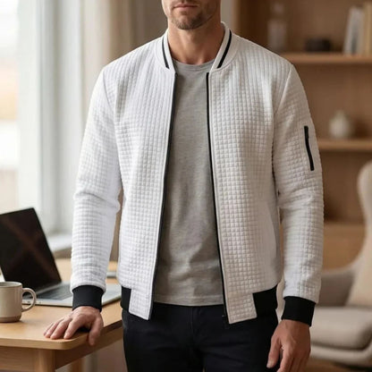 Quilted Zip Knit Cardigan | Zyphhra