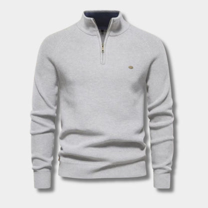 Quarter-Zip Textured Jumper | Zyphhra