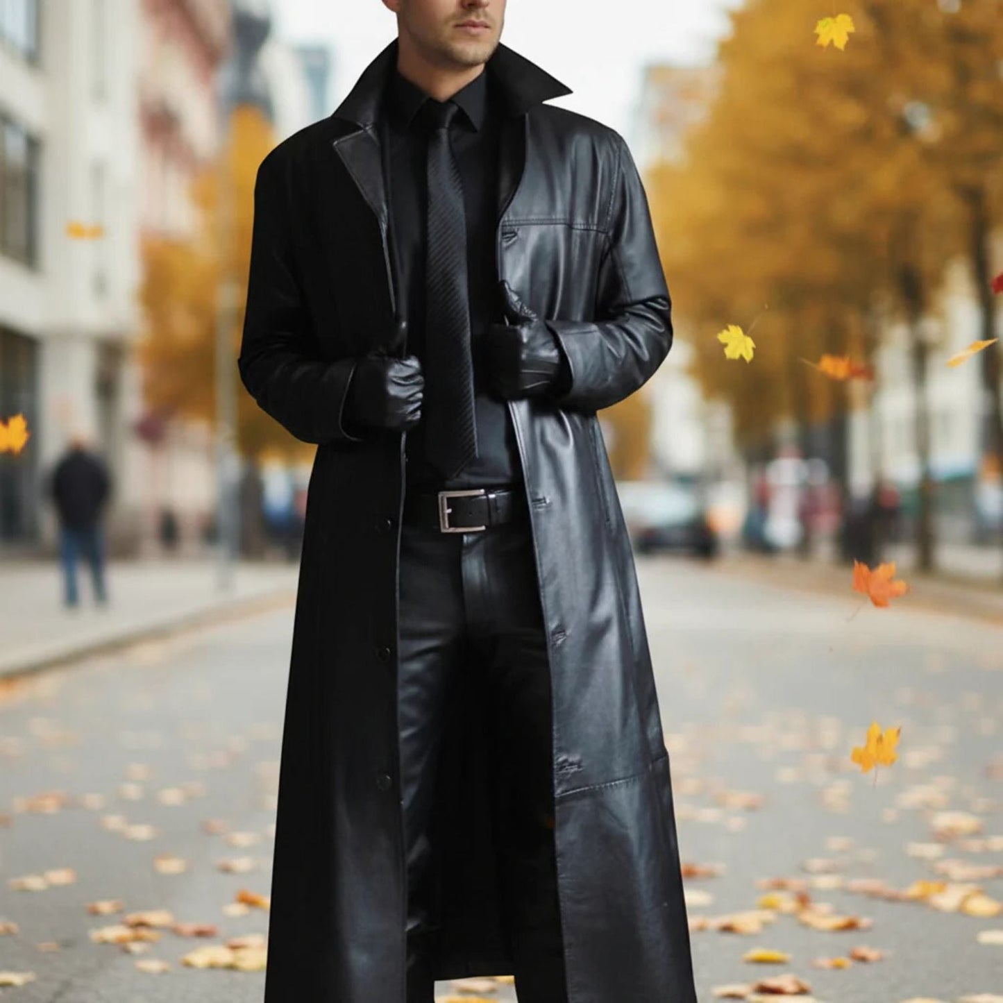 Long Leather Jacket | Zyphhra