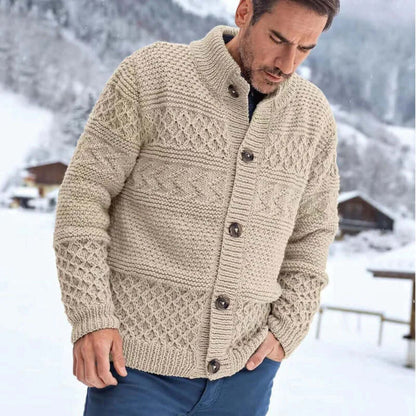 Textured Mock Neck Cardigan | Zyphhra