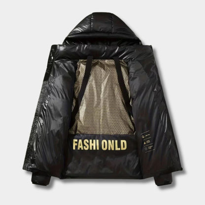 Glossy Hooded Puffer Jacket | Zyphhra