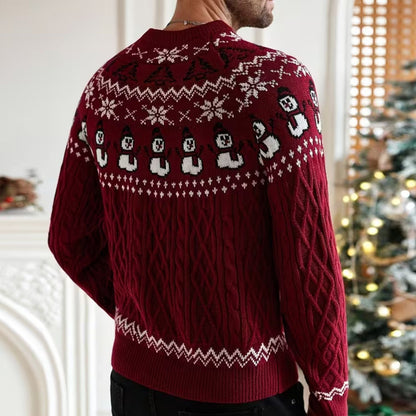 Snowman Cable Knit Christmas Jumper | Zyphhra