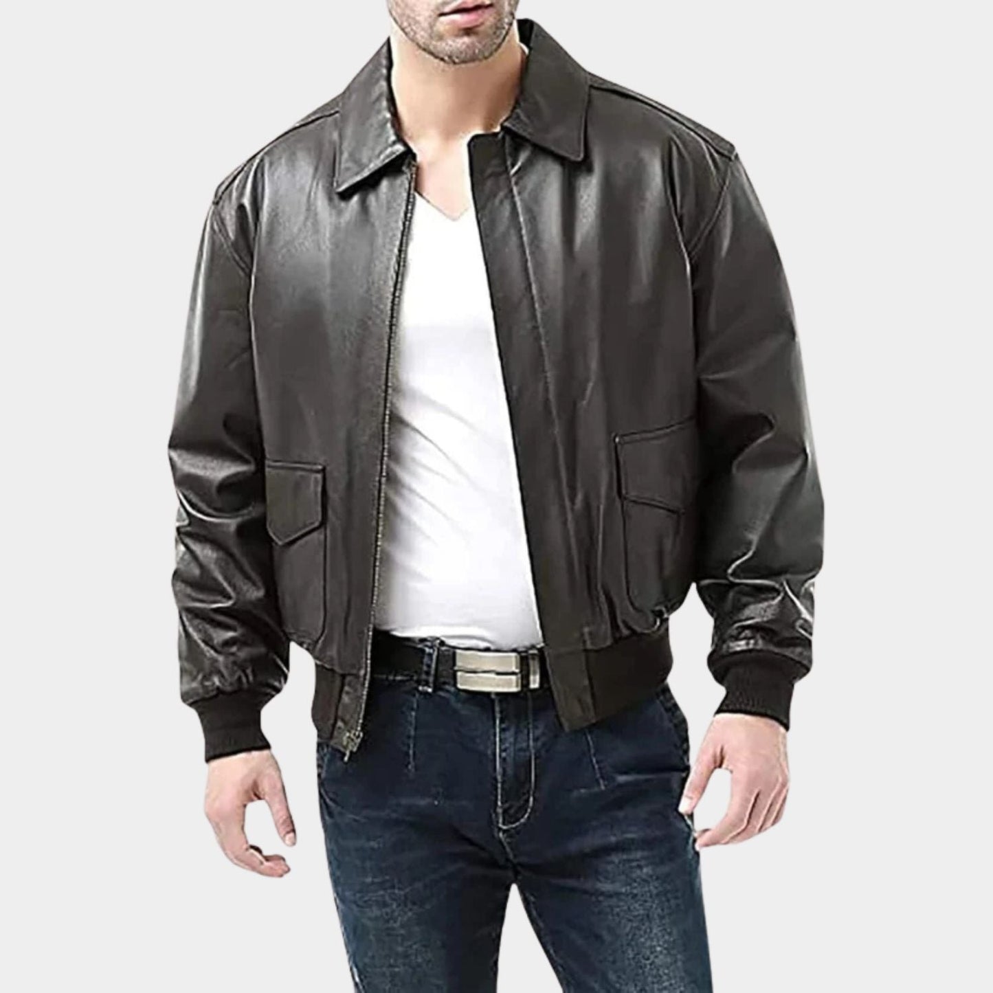 Vintage Leather Aviator Jacket | Zyphhra