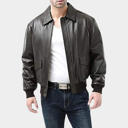 Vintage Leather Aviator Jacket | Zyphhra