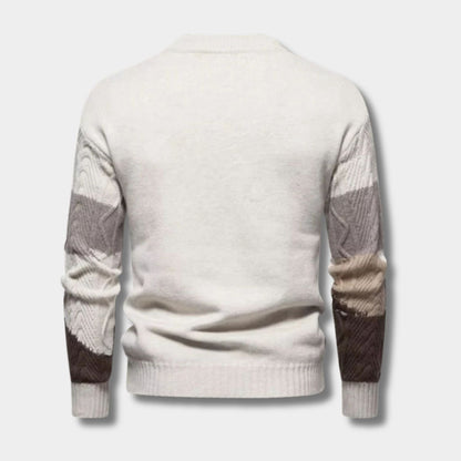 Colour Block Cable Knit Jumper | Zyphhra