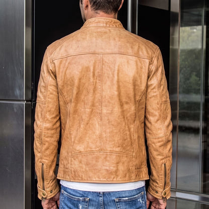 Classic Moto Leather Jacket | Zyphhra