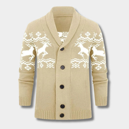 Nordic Reindeer Shawl Cardigan | Zyphhra