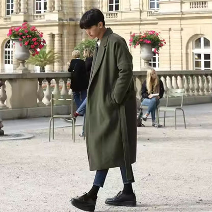 Belted Lapel Wool Over Coat | Zyphhra