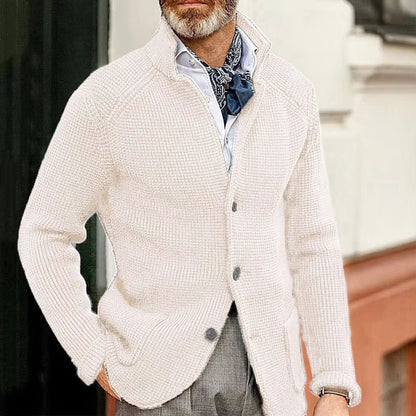 Textured Stand Collar Cardigan | Zyphhra