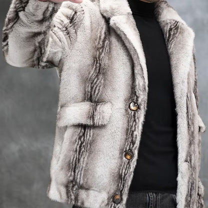 Classic Lapel Faux Fur Jacket | Zyphhra