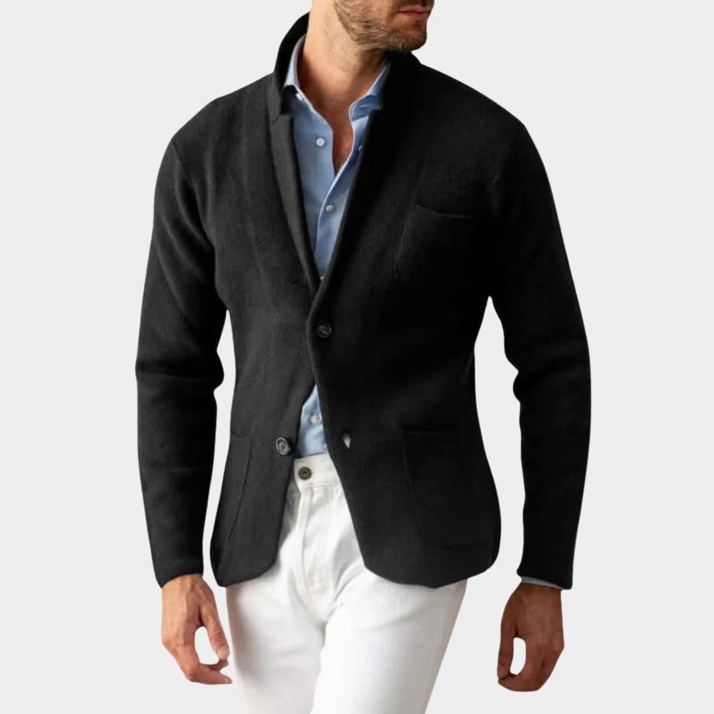 Tailored Collar Knit Cardigan | Zyphhra