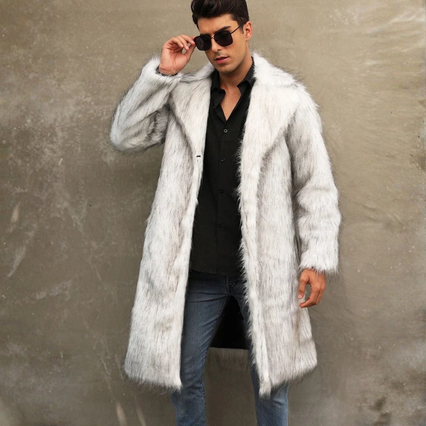 Wide Lapel Plush Fur Coat | Zyphhra