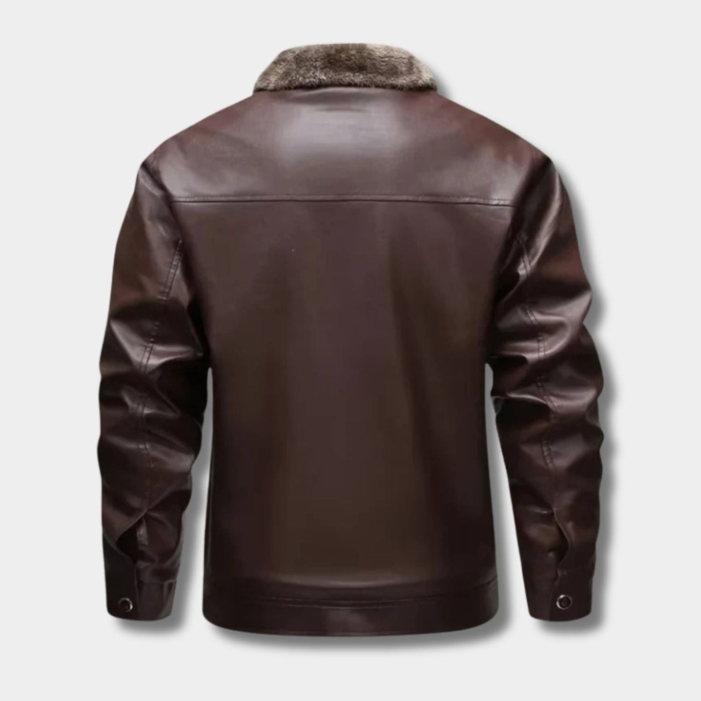 Fleece Lined Leather Jacket | Zyphhra