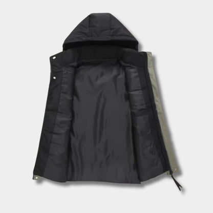 Colour Block Hooded Puffer Gilet | Zyphhra