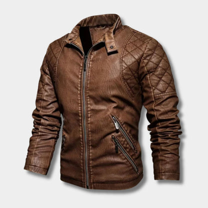 Vintage Quilted Leather Jacket | Zyphhra