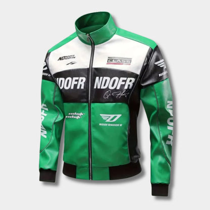 Racing Moto Leather Jacket | Zyphhra