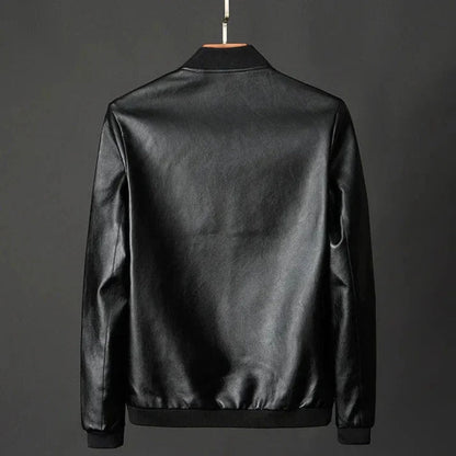 Classic Zip Leather Jacket | Zyphhra