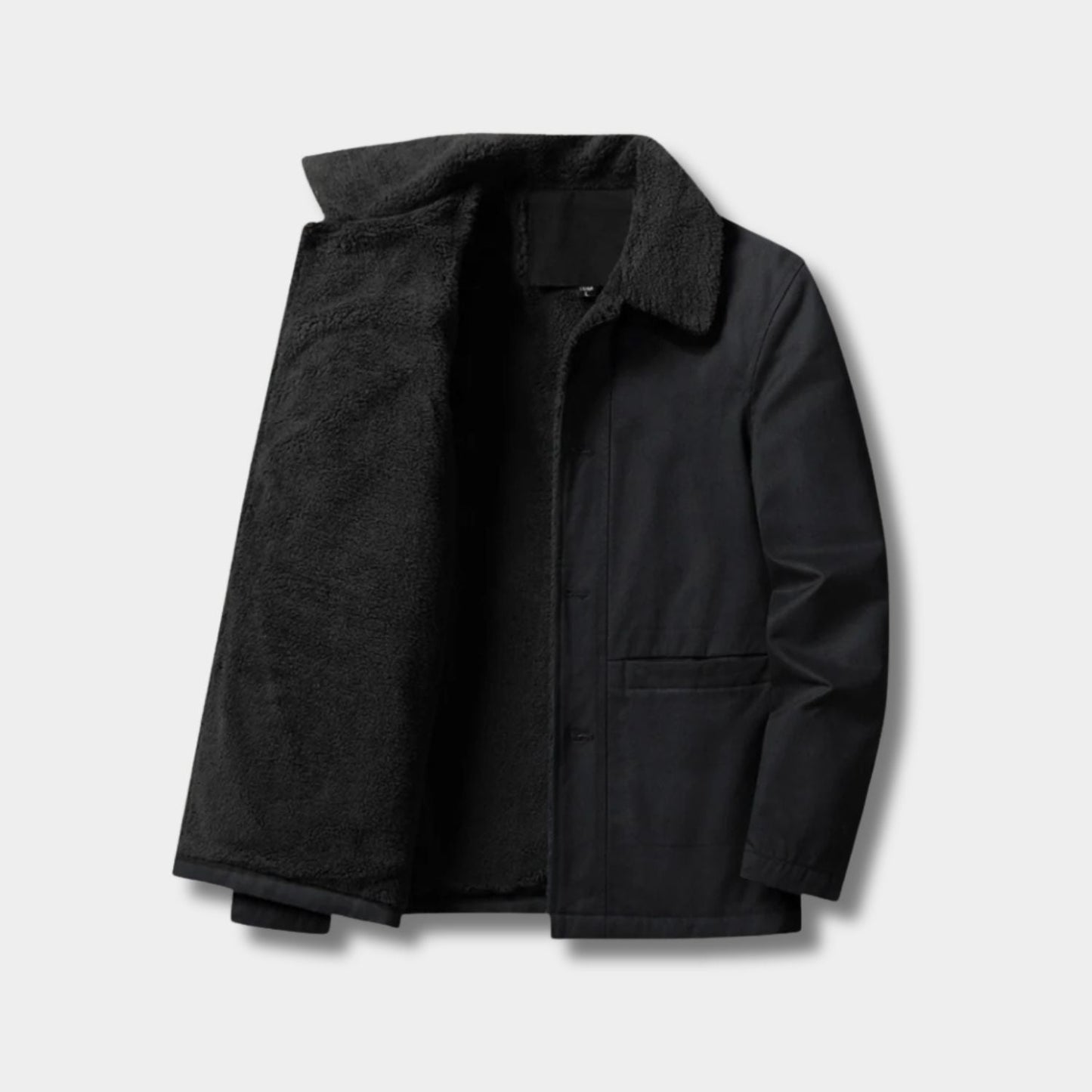 Shearling Lined Button Winter Jacket | Zyphhra