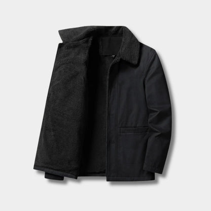 Shearling Lined Button Winter Jacket | Zyphhra