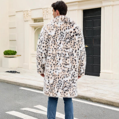Speckled Pattern Plush Fur Coat | Zyphhra