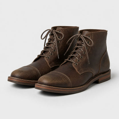Retro Leather Dress Boots | Zyphhra