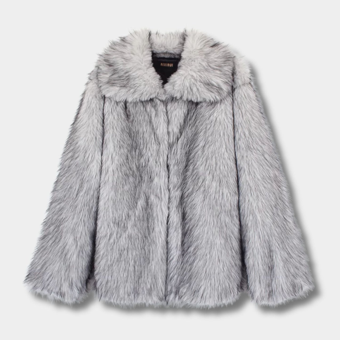 Wide-Lapel Faux Fur Jacket | Zyphhra