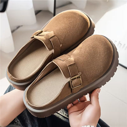 Adjustable Buckle Leather Clogs | Zyphhra