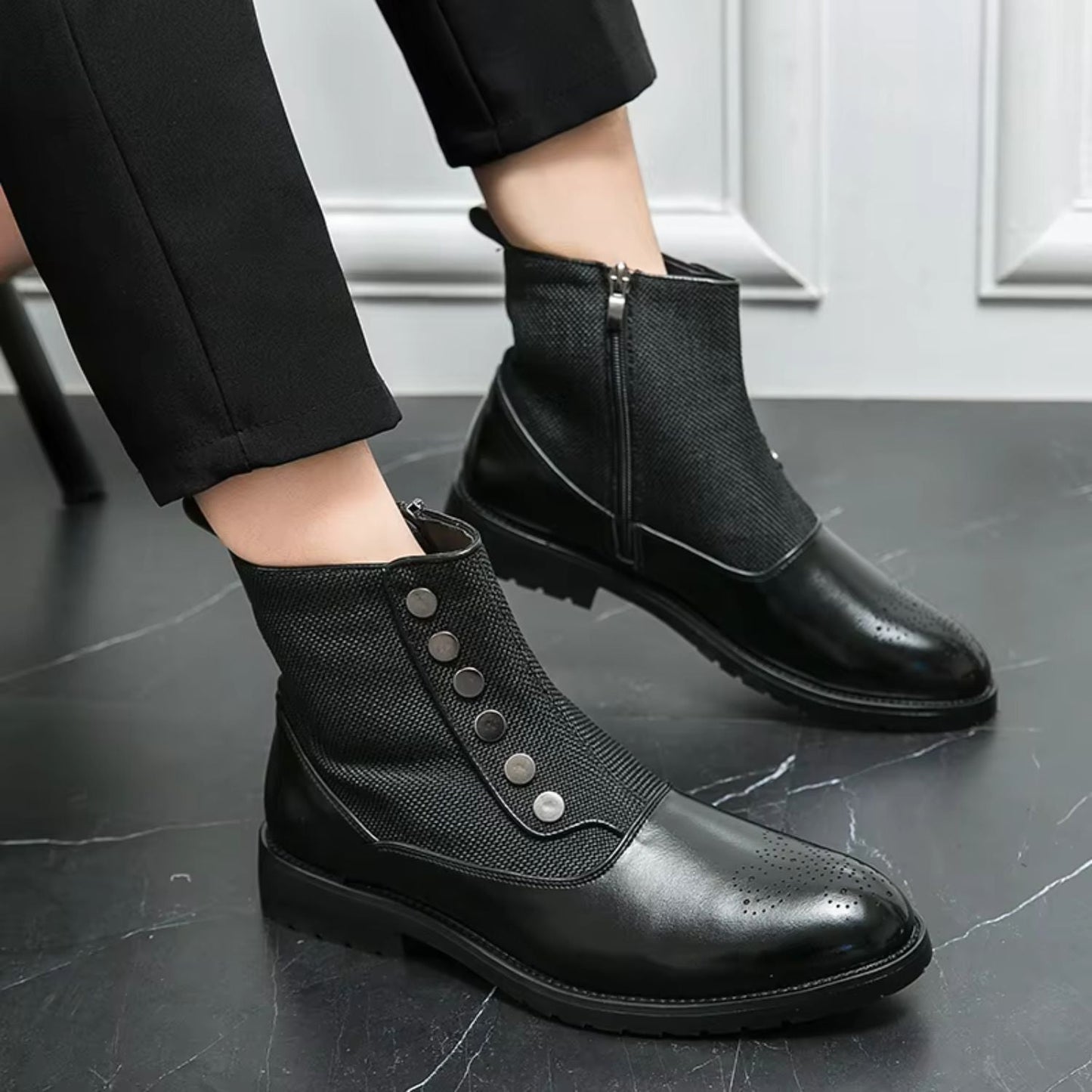 Elegant Leather Dress Boots | Zyphhra