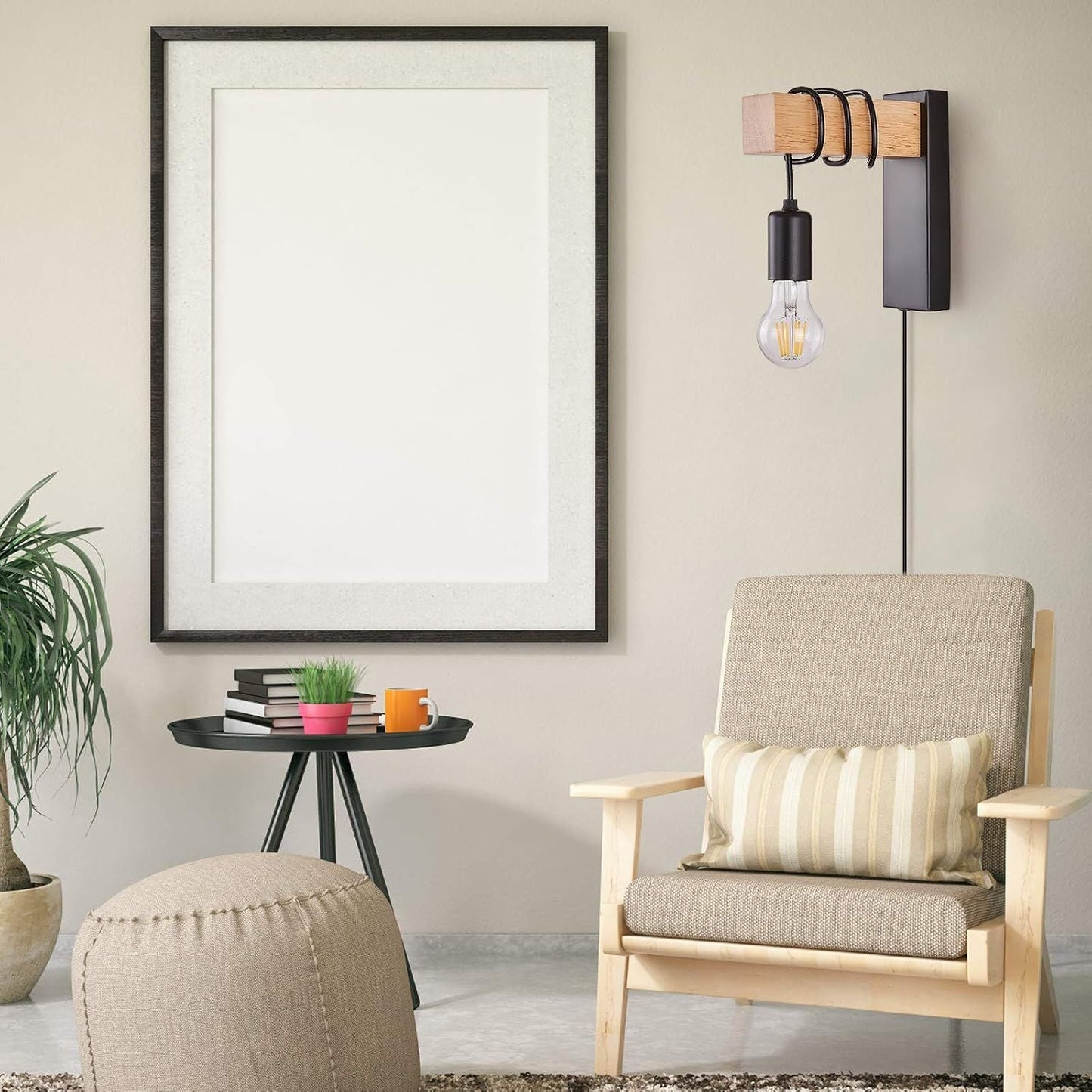 Industrial Wood Wall Sconce | Zyphhra