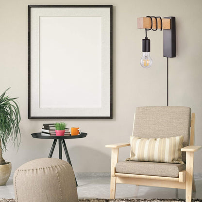 Industrial Wood Wall Sconce | Zyphhra