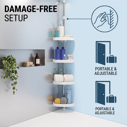 Adjustable Corner Shower Shelf | Zyphhra