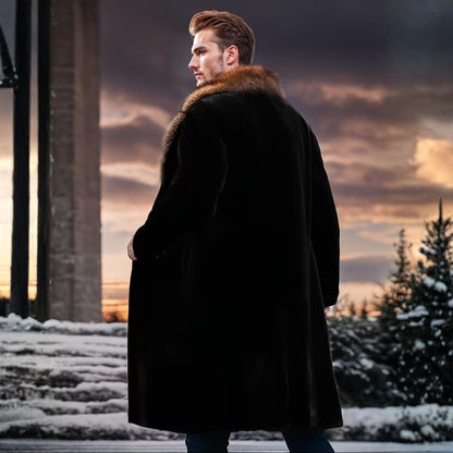 Plush Lapel Fur Coat | Zyphhra