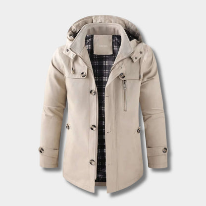 Button Front Hooded Winter Jacket | Zyphhra