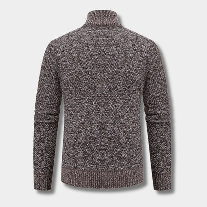 Zip-Up Mock Neck Cardigan | Zyphhra
