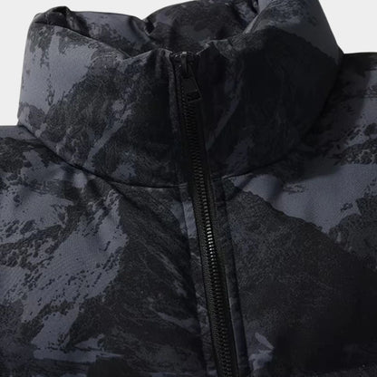 Mountain Print Puffer Jacket | Zyphhra