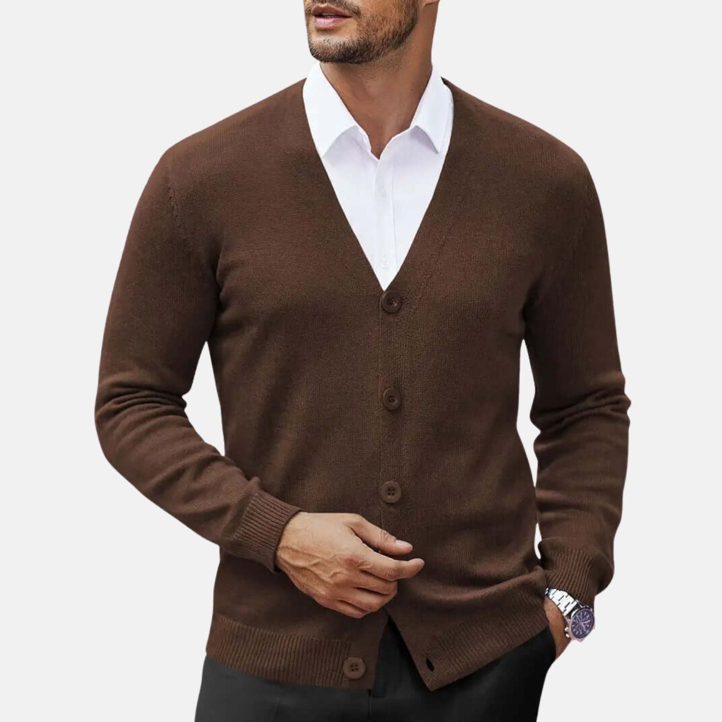 Classic Button Knit Cardigan | Zyphhra