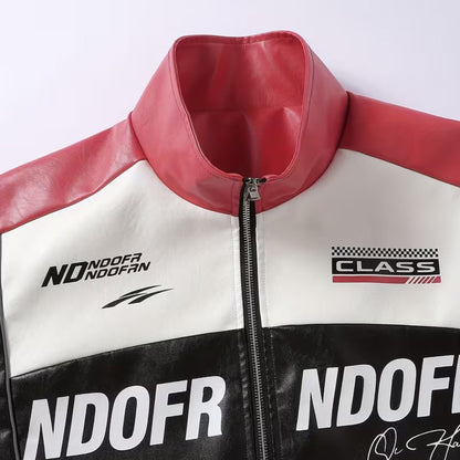 Racing Moto Leather Jacket | Zyphhra