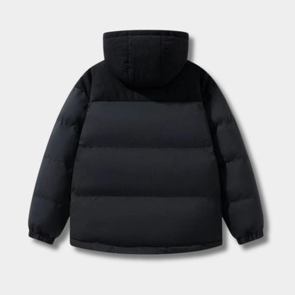 Corduroy Hooded Puffer Jacket | Zyphhra