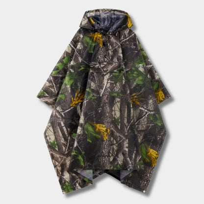 Camouflage Hooded Poncho Rain Coat | Zyphhra